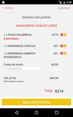 Margherita Pizza android App screenshot 5